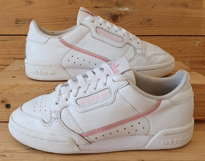 Adidas Continental 80 Low Leather Trainers UK4/US5.5/EU36.5 G27722 White/Pink