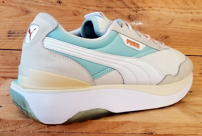 Puma Cruise Rider Textile Trainers UK8/US10.5/EU42 381881-01 White/Eggshell Blue