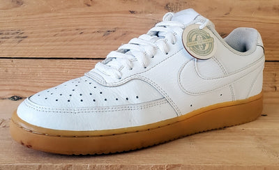 Nike Court Vision Low Leather Trainers UK7/US8/EU41 CD5463-105 White/Gum