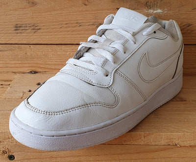 Nike Ebernon Low Leather Trainers UK9/US10/EU44 AQ1775-100 Triple White