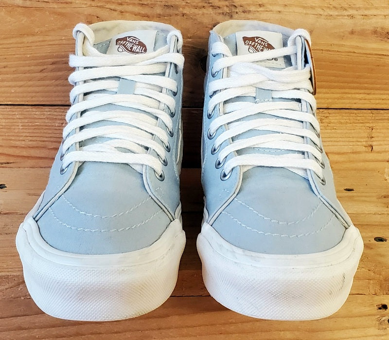 Vans Off The Wall Mid Canvas Trainers UK4/US6.5/EU36.5 721356 Light Blue/White