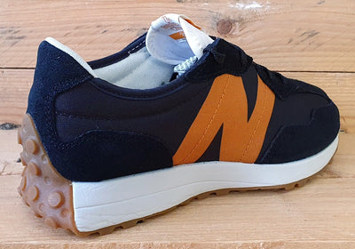 New Balance 327 Low Suede/Textile Trainers UK3.5/US4/EU36 GS327HN1 Black/Orange