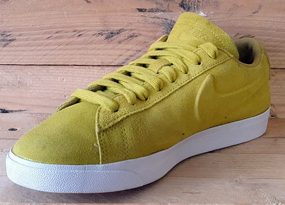 Nike Blazer Low Suede Trainers UK6/US8.5/EU40 AA3962-300 Yellow/White