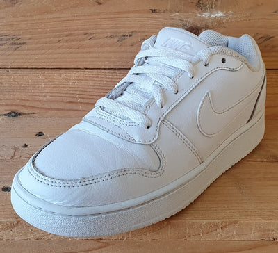 Nike Ebernon Low Leather Trainers UK6/US7/EU40 AQ1775-100 Triple White