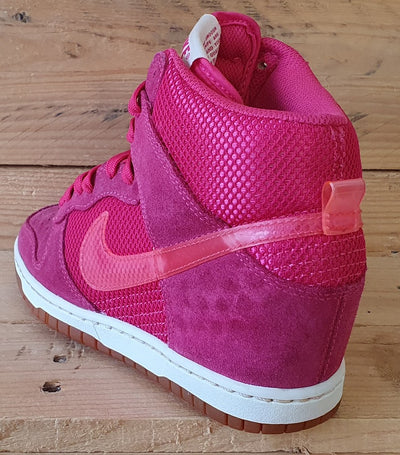 Nike Dunk Sky Hi Textile/Suede Trainers UK3/US5.5/EU36 579763-600 Pink