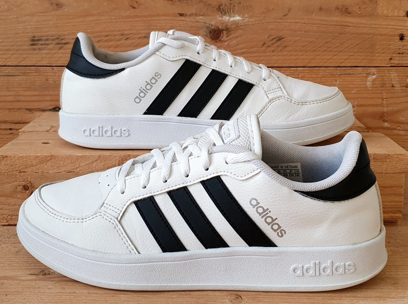 Adidas Breaknet Low Leather Trainers UK6.5/US8/EU40 FX8724 White/Black