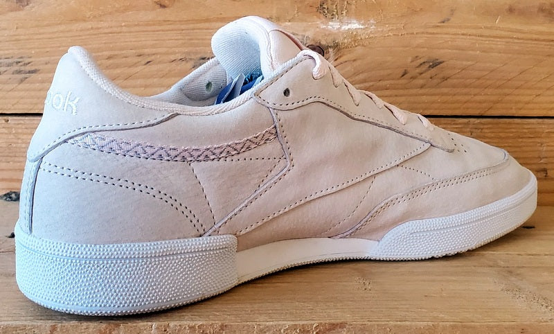 Reebok Club C 85 Low Suede Trainers UK7/US9.5/EU40.5 BS9609 Pink/White