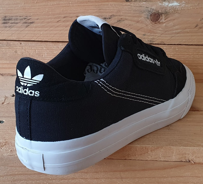 Adidas originals suede continental vulc trainers in black best sale