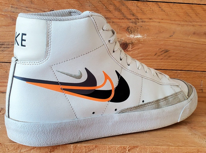 Nike Blazer 77 Multi Swoosh Mid Leather Trainers UK8/US9/EU42.5 FN7809-100 White