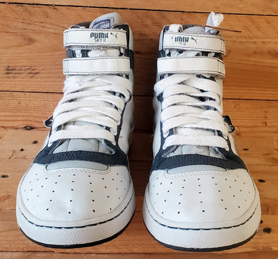 Puma Sky II Mid Leather Trainers UK9/US10/EU43 348441-05 White/Grey