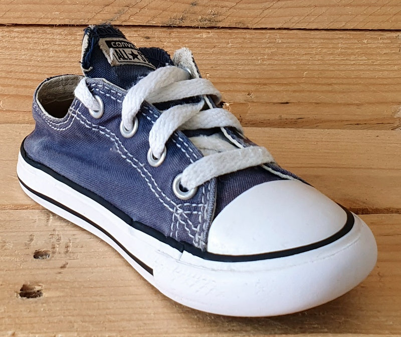 Converse All Star Canvas Low Kids Trainers UK8/US8/EU24 9A 1607 A34 Denim Blue