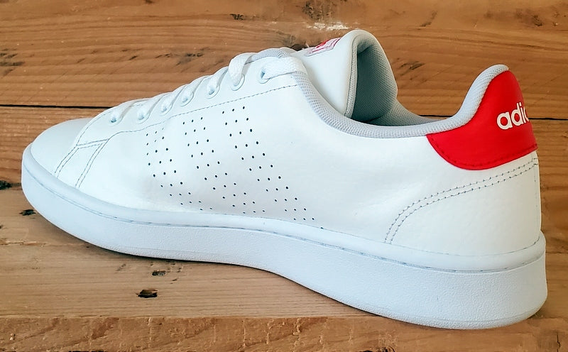 Adidas Neo Advantage Low Leather Trainers UK10/US10.5/EU44.5 F36422 White/Red