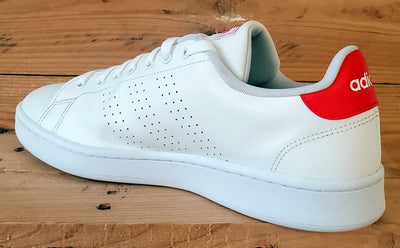 Adidas Neo Advantage Low Leather Trainers UK10/US10.5/EU44.5 F36422 White/Red