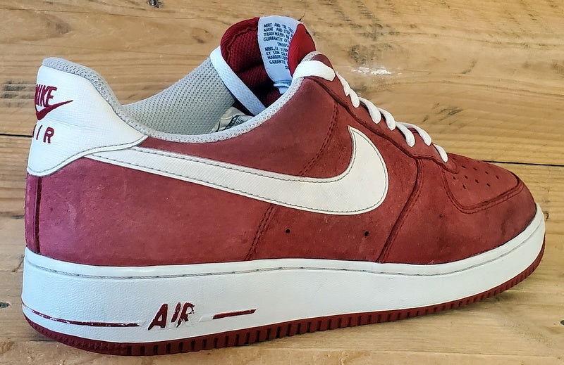 Nike Air Force 1 Low Suede Trainers UK10/US11/EU45 488298-620 Red/White