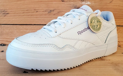 Reebok Techque T Bold Low Leather Trainers UK4/US6.5/EU37 GZ6020 Triple White