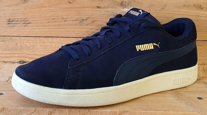 Puma Smash V2 Low Suede Trainers UK10/US11/EU44.5 364989-24 Navy/Cream