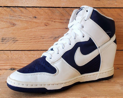 Nike Dunk Sky Hi Leather Trainers UK6/US8.5/EU40 528899-500 White/Purple