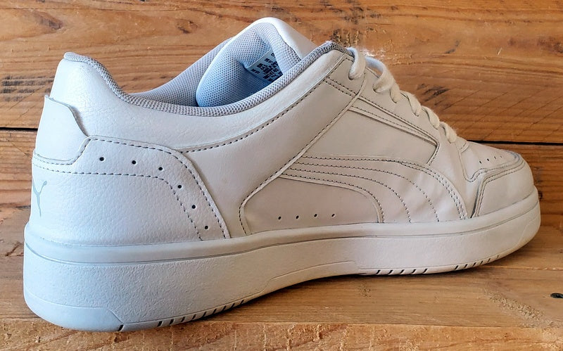 Puma Rebound Low Leather Trainers UK10/US11/EU44.5 380747-02 Triple White
