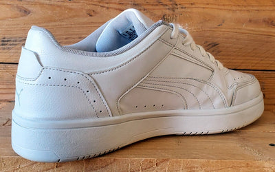 Puma Rebound Low Leather Trainers UK10/US11/EU44.5 380747-02 Triple White