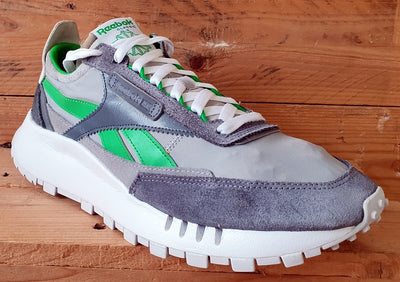 Reebok Classic Legacy Textile/Suede Trainers UK9.5/US10.5/EU44 FY8323 Grey/Green