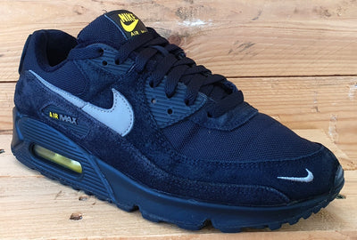 Nike Air Max 90 Low Suede Trainers UK7/US8/EU41 DO6706-001 Black/Yellow