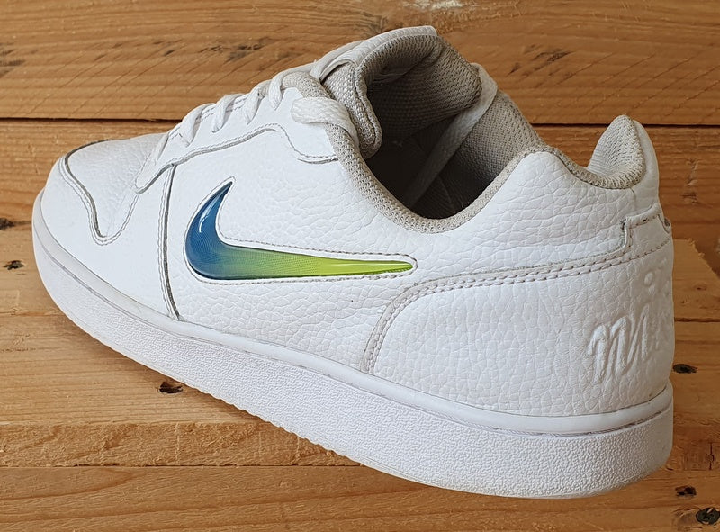 Nike Ebernon Premium Low Leather Trainers UK9.5/US10.5/EU44.5 AQ1774-100 White