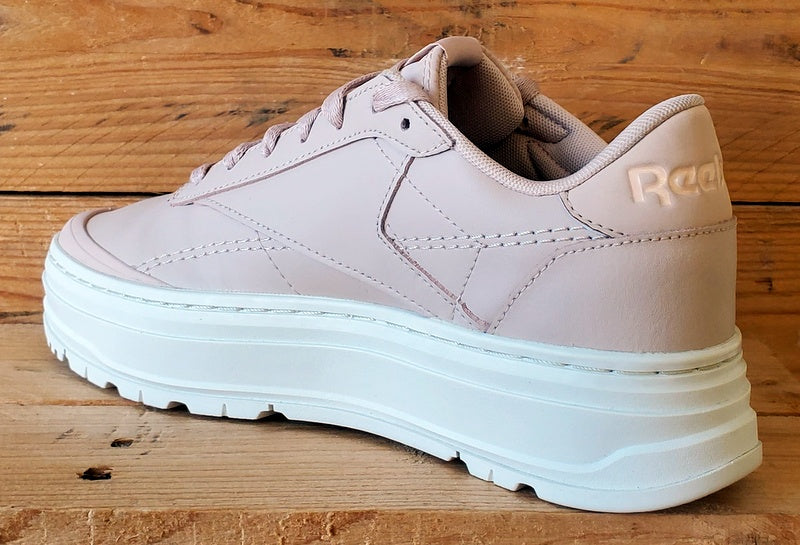 Reebok Club C Double Geo Low Leather Trainers UK5/US7.5/EU38 H69145 Pink/White