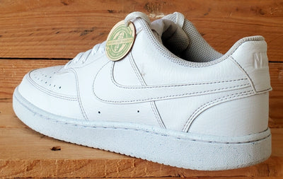 Nike Court Vision Low Leather Trainers UK9/US10/EU44 DH2987-100 Triple White