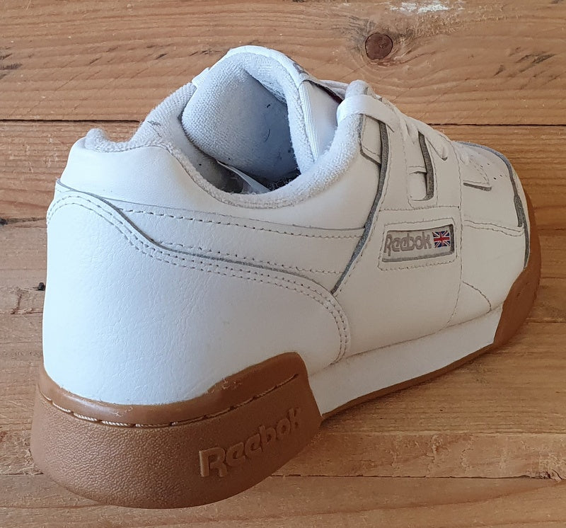 Reebok Workout Plus Low leather Trainers UK6.5/US7.5/EU40 CN2126 White/Gum