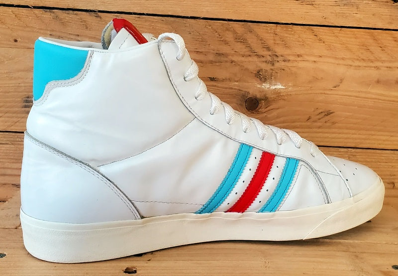 Adidas Basket Profi Mid Leather Trainers UK10/US10.5/E44.5 FW5000 White/Blue/Red