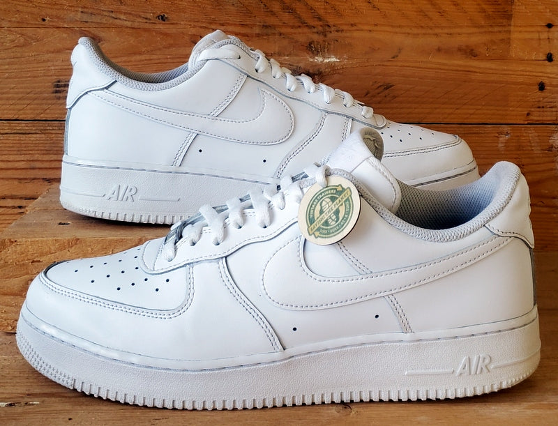 Nike Air Force 1 Low Leather Trainers UK10/US11/EU45 CW2288-111 Triple White