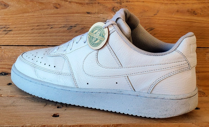 Nike Court Vision Low Leather Trainers UK8.5/US9.5/EU43 DH2987-100 Triple White