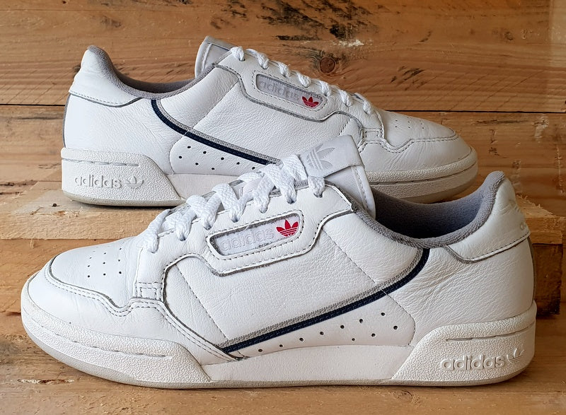 Adidas Continental 80 Low Leather Trainers UK7/US7.5/EU40.5 EE5342 Cloud White