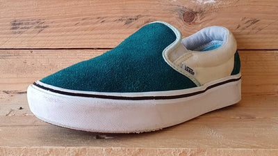 Vans Off The Wall Low Suede Trainers UK3/US5.5/EU35 500664 Green/Teal/White