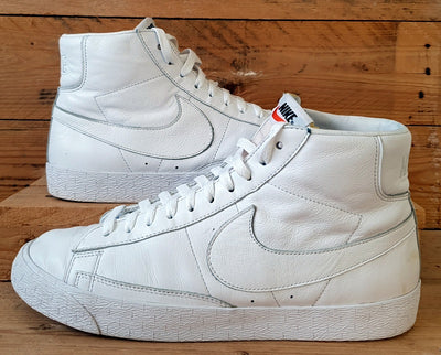 Nike Blazer Leather High Trainers UK9/US10/EU44 CW4649-991 Triple White