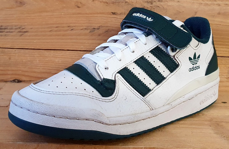 Adidas Originals Forum Low Leather Trainers UK9/UK9.5/EU43 GY5835 White/Green