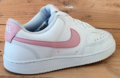 Nike Court Vision Low Leather Trainers UK7/US9.5/EU41 CD5434-110 White/Pink