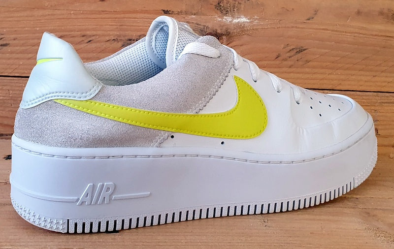 Nike Air Force 1 Sage Low Leather Trainers UK5.5/US8/EU39 CW2652-100 White/Lemon