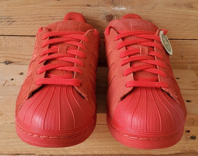Adidas Superstar Low Suede Trainers UK9/US9.5/EU43 S79475 Triple Red