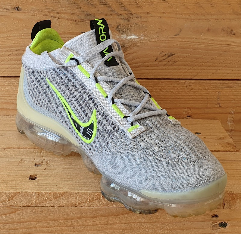 Nike Vapormax Low Flyknit Trainers UK7.5/US8.5/EU42 DH4085-001 Wolf Grey/Volt