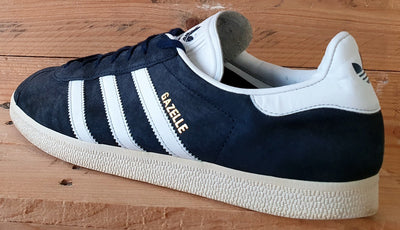 Adidas Originals Gazelle Low Suede Trainers UK12/US12.5/EU47 BB5478 Navy/White