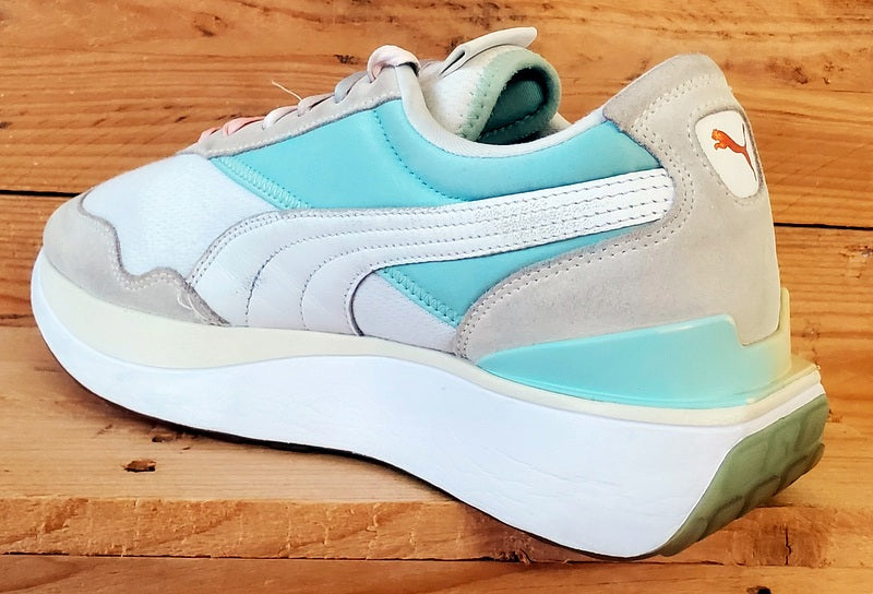 Puma Cruise Rider Textile Trainers UK8/US10.5/EU42 381881-01 White/Eggshell Blue