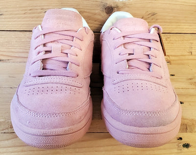 Reebok Club C 85 Low Suede Trainers UK4/US6.5/EU37 CM9053 Triple Chalk Pink