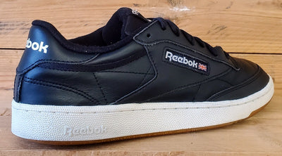 Reebok Club C 85 Low Leather Trainers UK9/US10/EU43 AR0458 Black/White/Gum