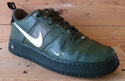 Nike Air Force 1 07 Low Leather Trainers UK5/US5.5Y/EU38 AR1708-300 Olive Khaki