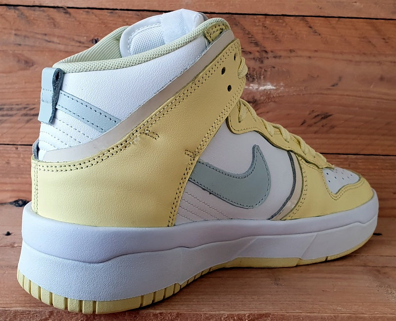 Nike Dunk High Up Rebel Leather Trainers UK5.5/US8/EU39 DH3718-105 Lemon Yellow