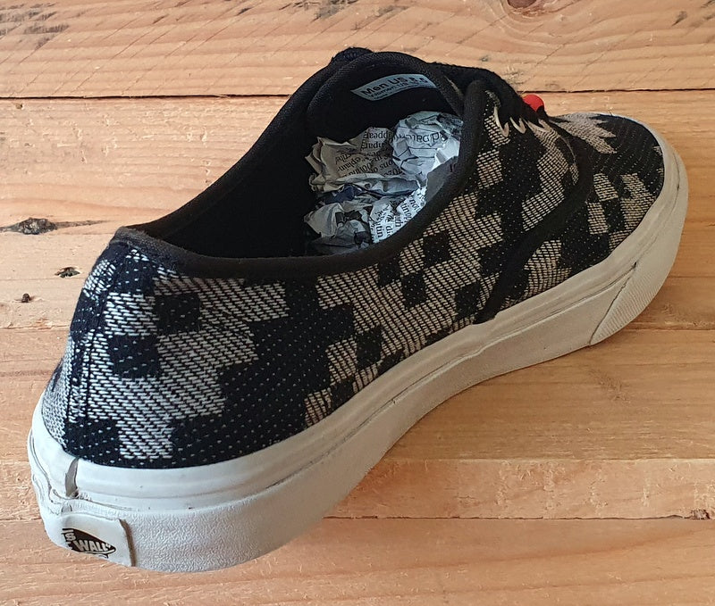 Vans Off The Wall Low Canvas Trainers UK7.5 UE8.5 EU41 TB8C Black White Grey VintageTrainers