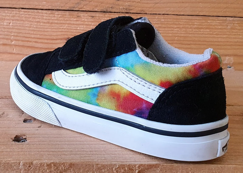 Vans Off The Wall Low Suede Kids Trainers UK6.5/US7/EU23.5 508731 Black Rainbow