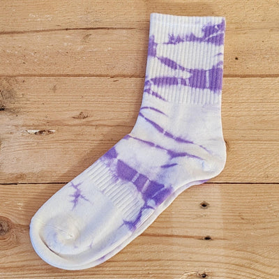 Unisex Purple Tye Dye Breathable Gym Socks. Fits sizes UK4 - UK10 Cotton / Nylon / Spandex