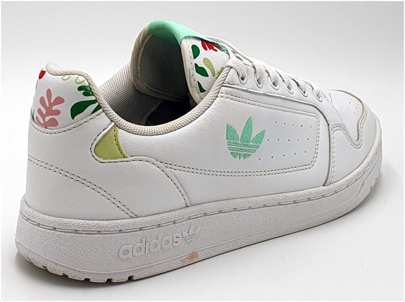 Adidas Originals NY 90 Low Leather Trainers UK6/US7.5/EU39 GY8260 White/Green